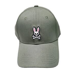 Psycho Bunny Men’s Green Baseball Cap Classic Logo OSFM EUC
